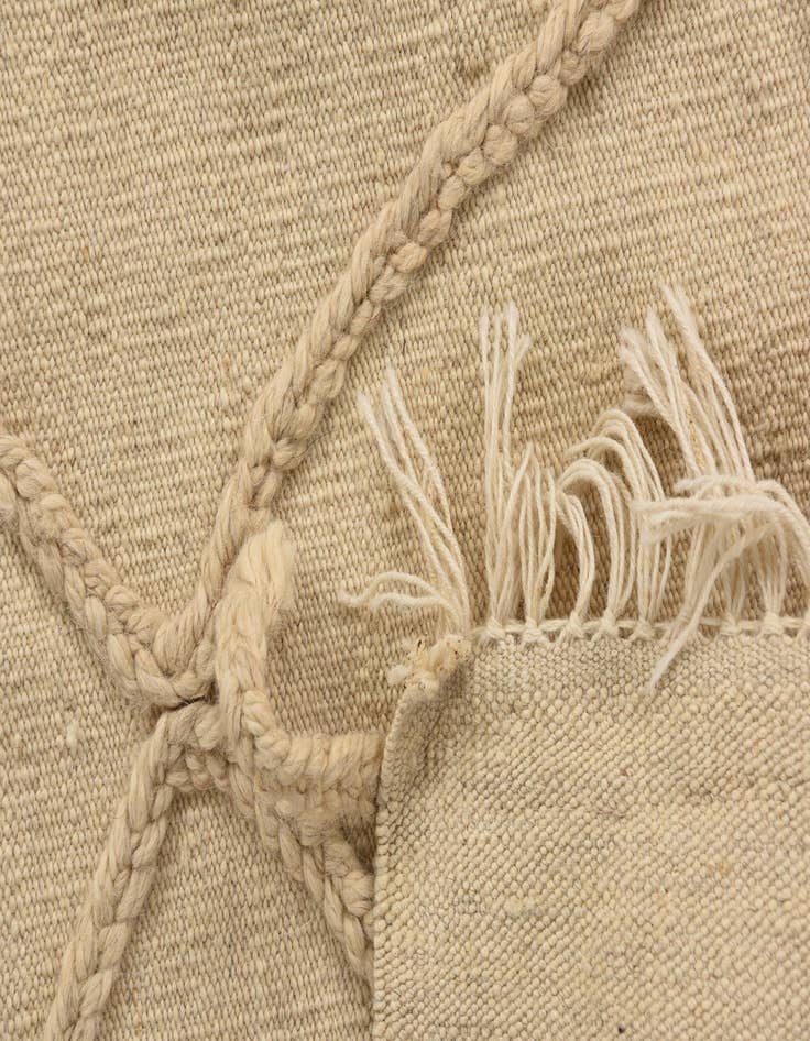 Detail image of  3' 6 x 4' 11  Hand Knotted Moroccan Wool Rug