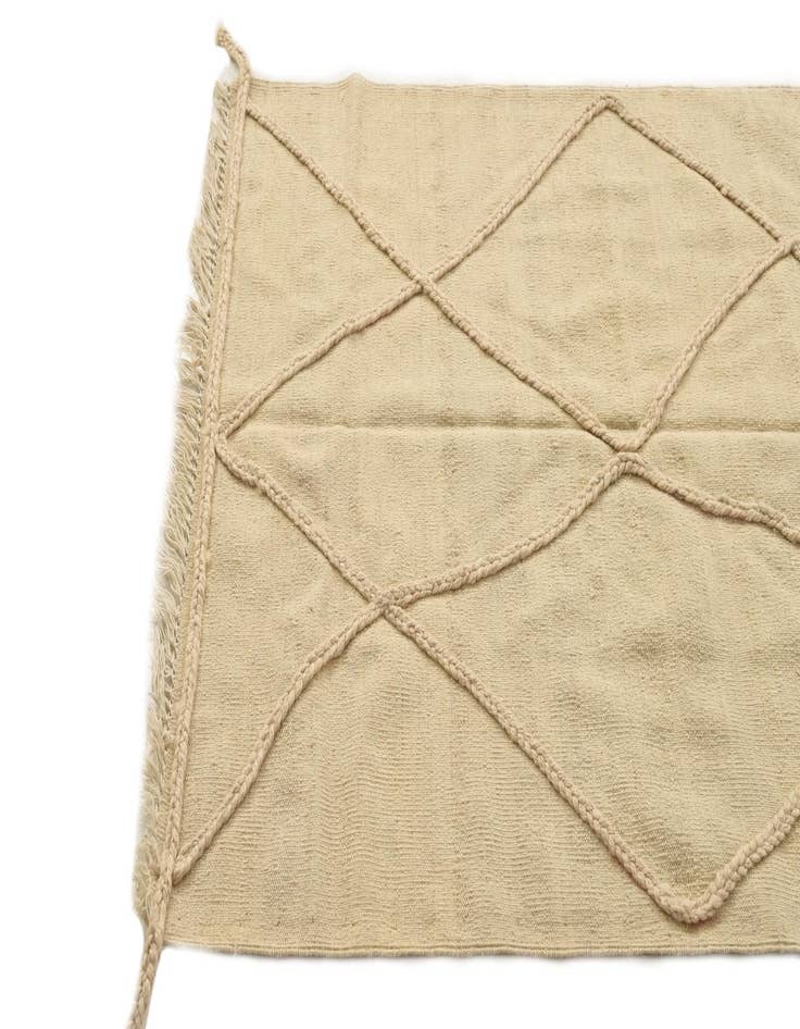 Detail image of  3' 8 x 4' 10  Hand Knotted Moroccan Wool Rug