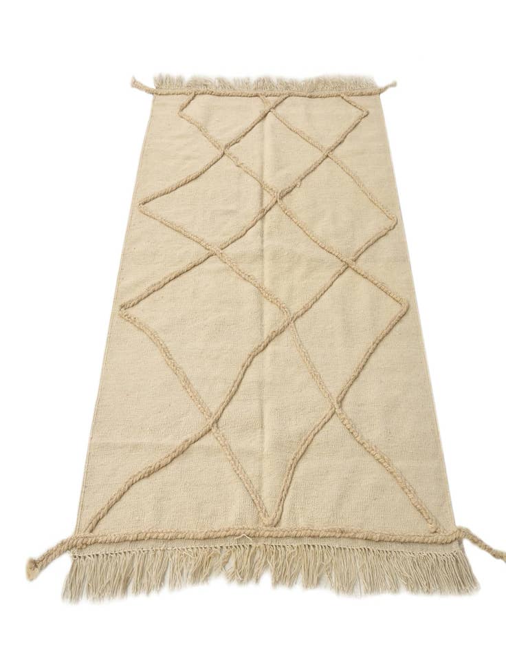 Detail image of  3' 7 x 5' 1  Hand Knotted Moroccan Wool Rug