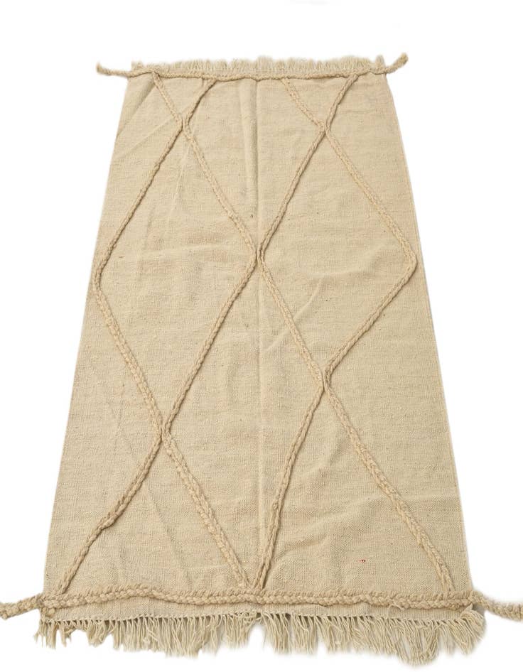 Detail image of  3' 7 x 4' 11  Hand Knotted Moroccan Wool Rug