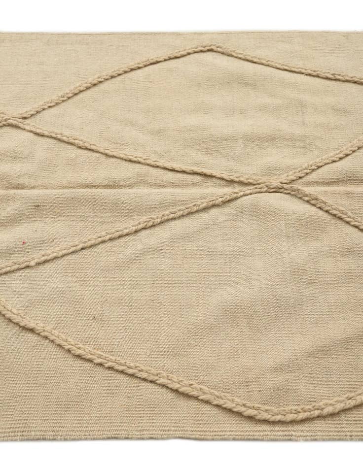 Detail image of  3' 6 x 4' 10  Hand Knotted Moroccan Wool Rug