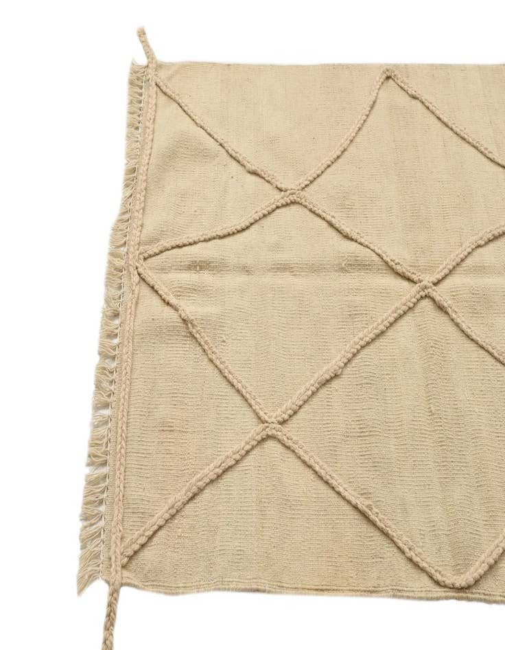 Detail image of  3' 6 x 5'  Hand Knotted Moroccan Wool Rug