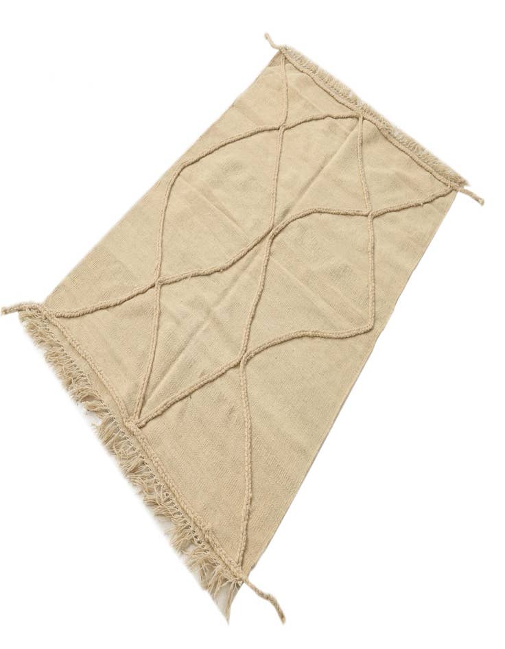 Detail image of  3' 4 x 5' 1  Hand Knotted Moroccan Wool Rug