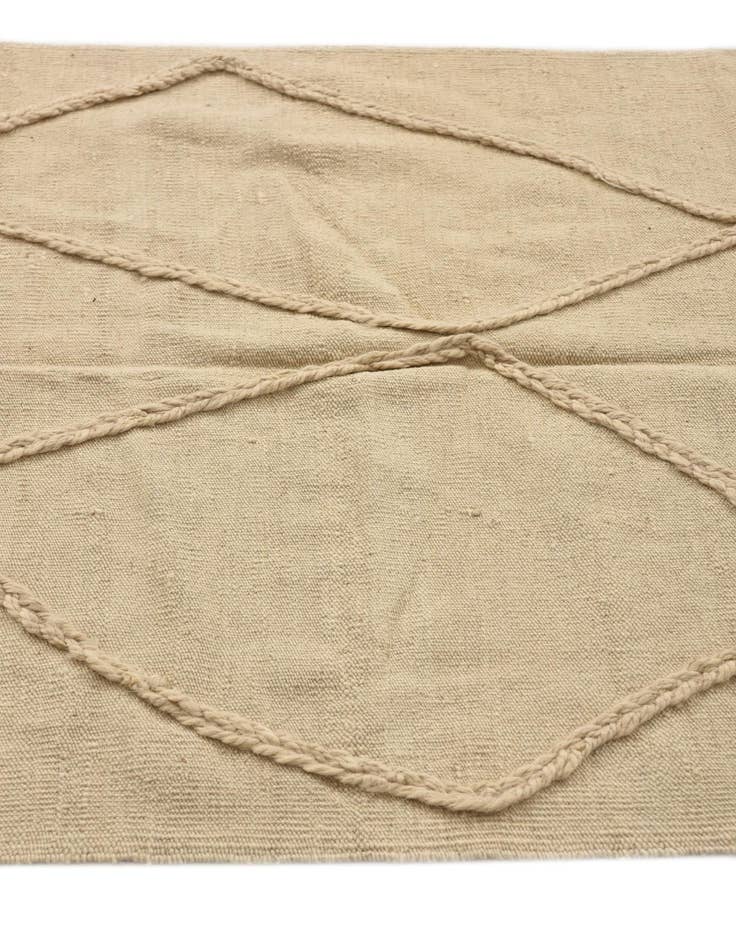 Detail image of  3' 4 x 4' 9  Hand Knotted Moroccan Wool Rug