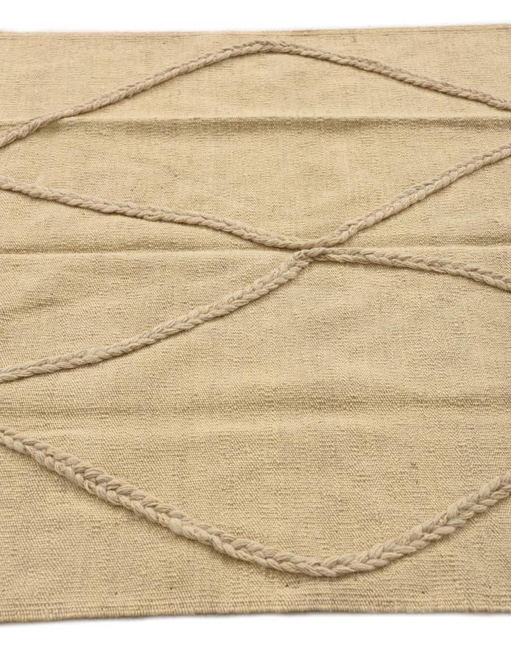 Detail image of  3' 5 x 4' 10  Hand Knotted Moroccan Wool Rug