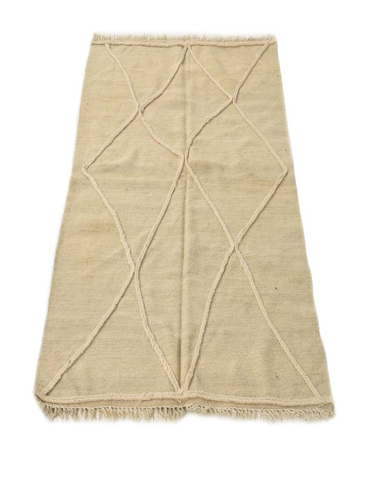 Detail image of  3' 5 x 4' 8  Hand Knotted Moroccan Wool Rug