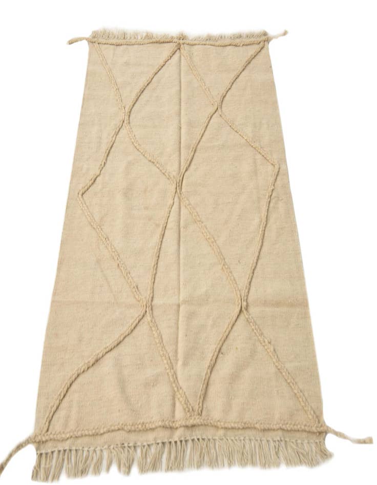 Detail image of  3' 4 x 4' 11  Hand Knotted Moroccan Wool Rug