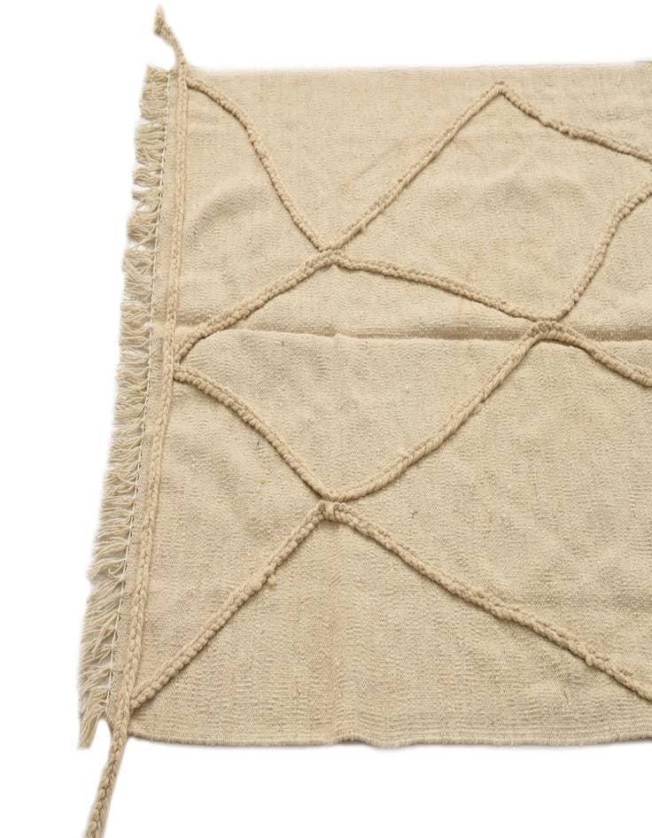 Detail image of  3' 4 x 4' 11  Hand Knotted Moroccan Wool Rug