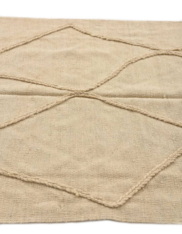 Detail image of  3' 4 x 4' 11  Hand Knotted Moroccan Wool Rug