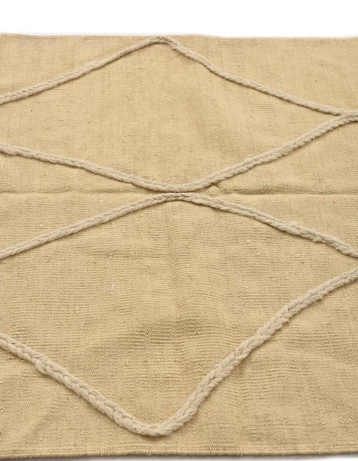 Detail image of  3' 5 x 4' 11  Hand Knotted Moroccan Wool Rug