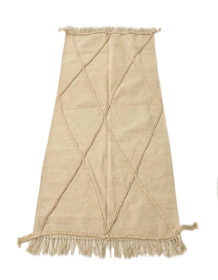 Detail image of  3' 4 x 5' 1  Hand Knotted Moroccan Wool Rug