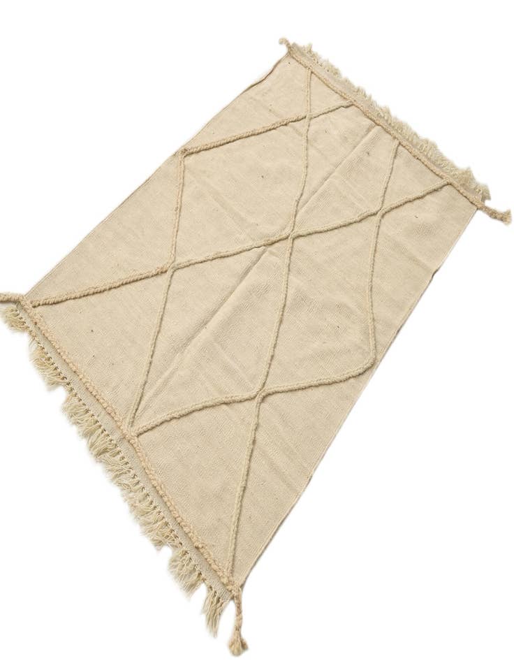 Detail image of  3' 4 x 5' 1  Hand Knotted Moroccan Wool Rug