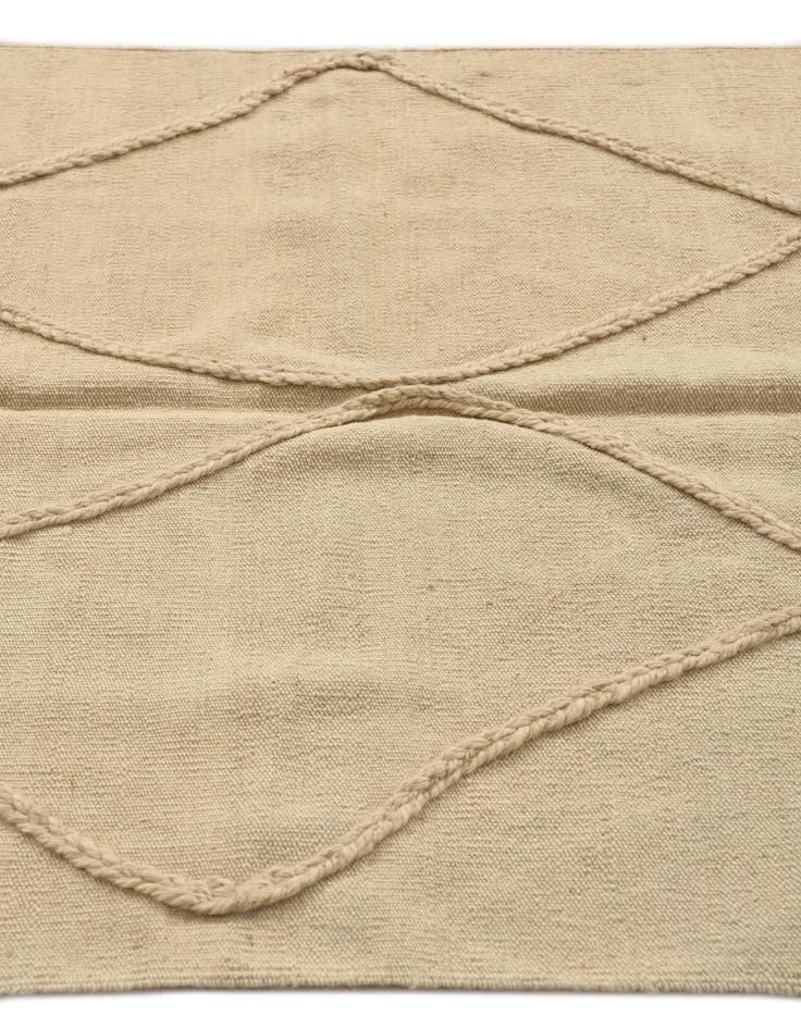 Detail image of  3' 4 x 4' 9  Hand Knotted Moroccan Wool Rug