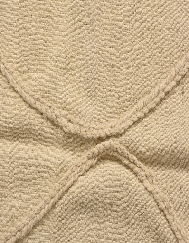 Detail image of  3' 4 x 4' 9  Hand Knotted Moroccan Wool Rug