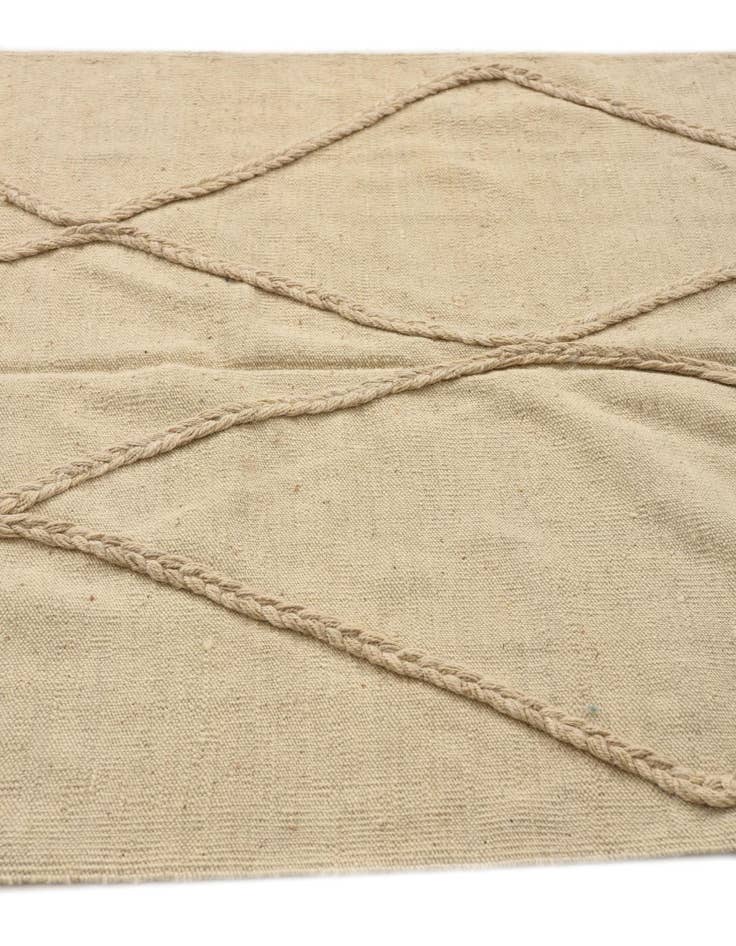 Detail image of  3' 7 x 4' 10  Hand Knotted Moroccan Wool Rug