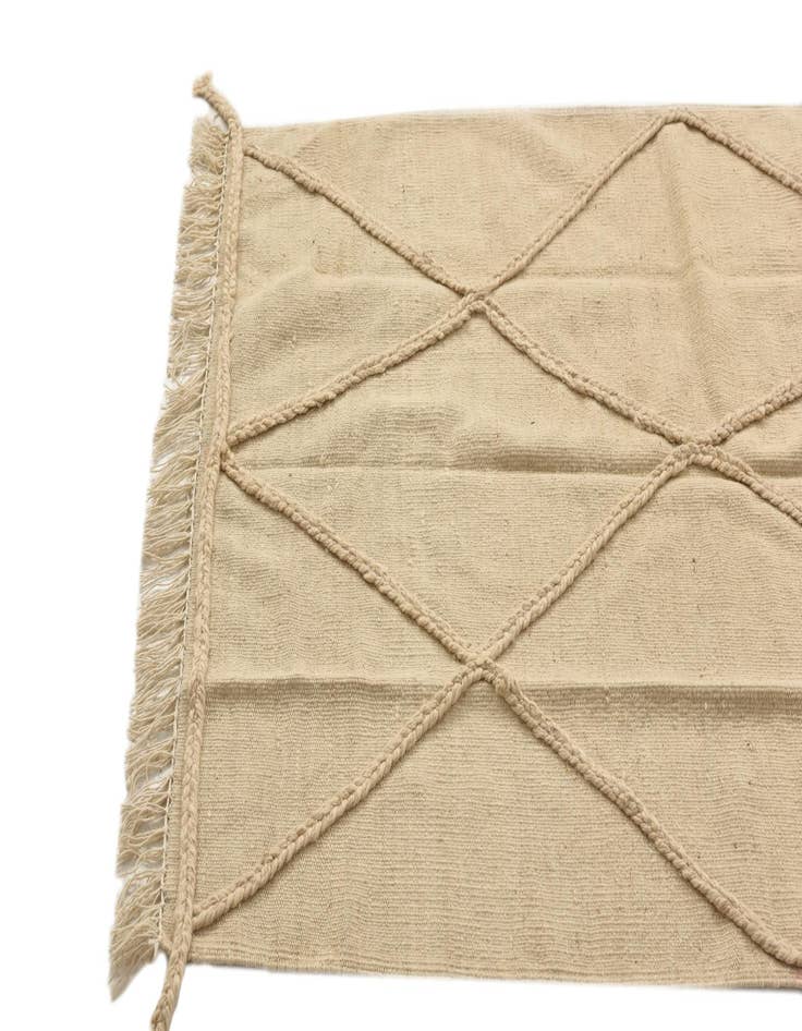 Detail image of  3' 4 x 4' 11  Hand Knotted Moroccan Wool Rug