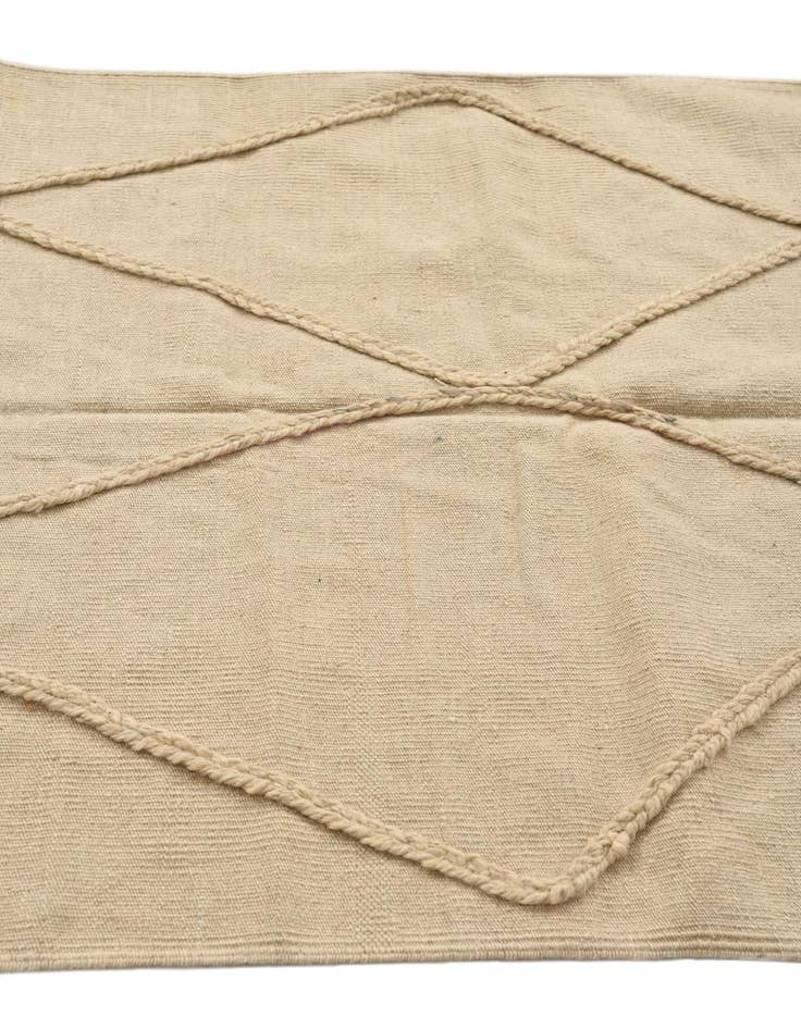 Detail image of  3' 5 x 4' 10  Hand Knotted Moroccan Wool Rug