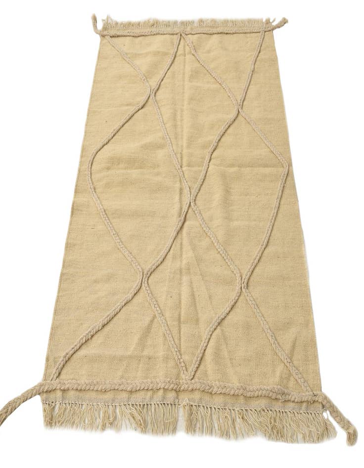 Detail image of  3' 5 x 4' 11  Hand Knotted Moroccan Wool Rug