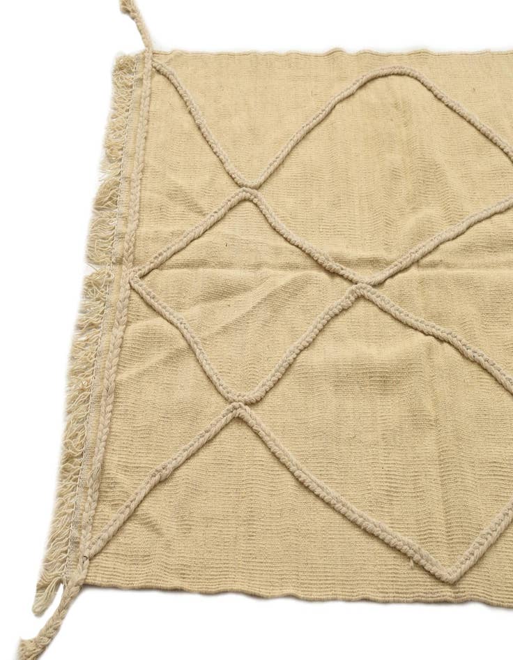 Detail image of  3' 5 x 4' 11  Hand Knotted Moroccan Wool Rug