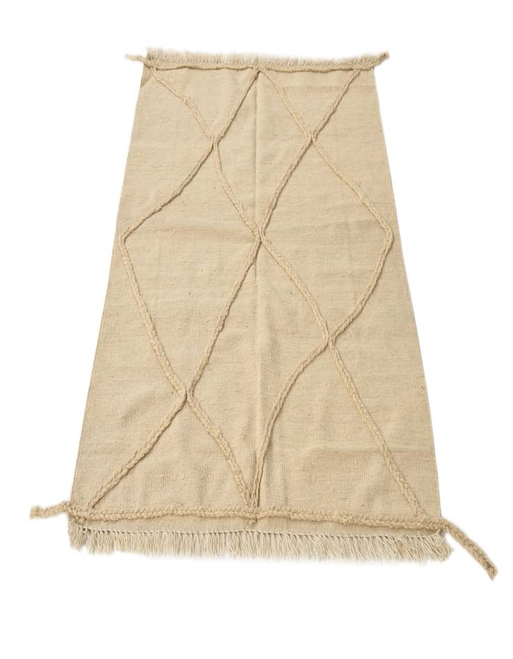 Detail image of  3' 7 x 4' 10  Hand Knotted Moroccan Wool Rug