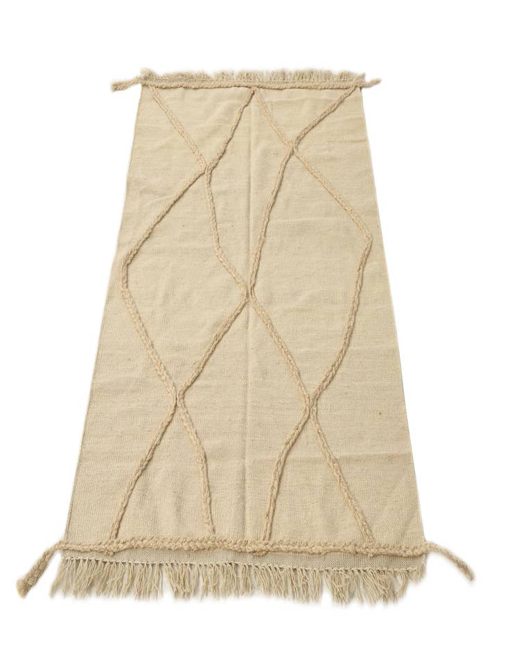 Detail image of  3' 4 x 5' 1  Hand Knotted Moroccan Wool Rug