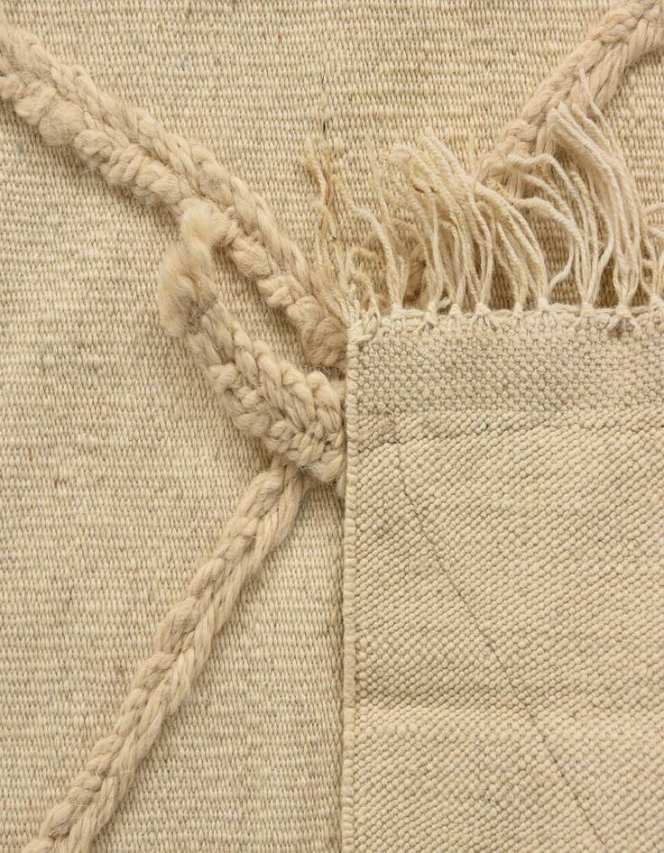 Detail image of  3' 4 x 5' 1  Hand Knotted Moroccan Wool Rug