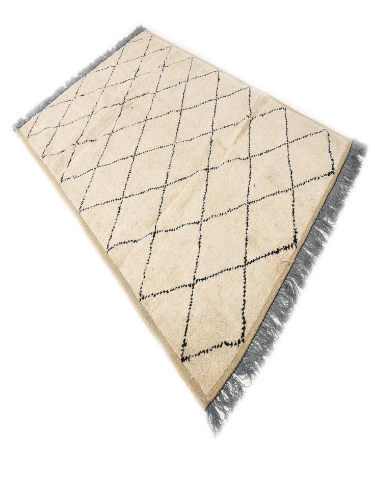 Detail image of  5' 9 x 9' 4  Hand Knotted Moroccan Wool Rug