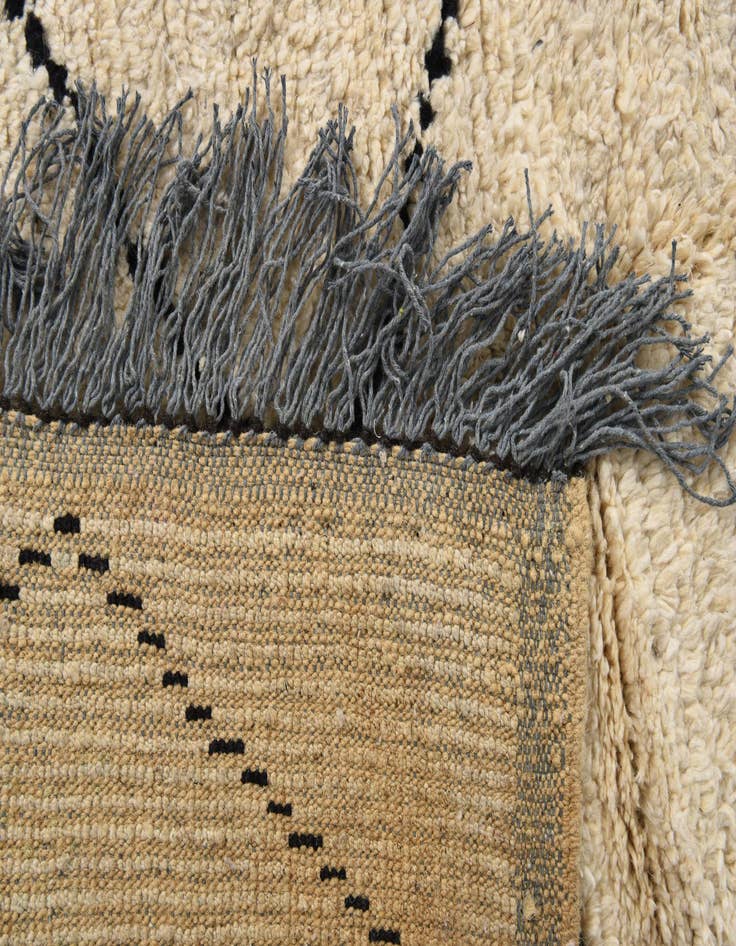 Detail image of  5' 9 x 9' 4  Hand Knotted Moroccan Wool Rug