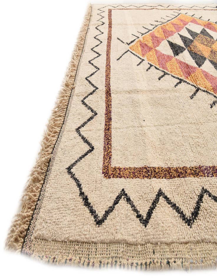 Detail image of  9' 4 x 13' 2  Hand Knotted Moroccan Wool Rug