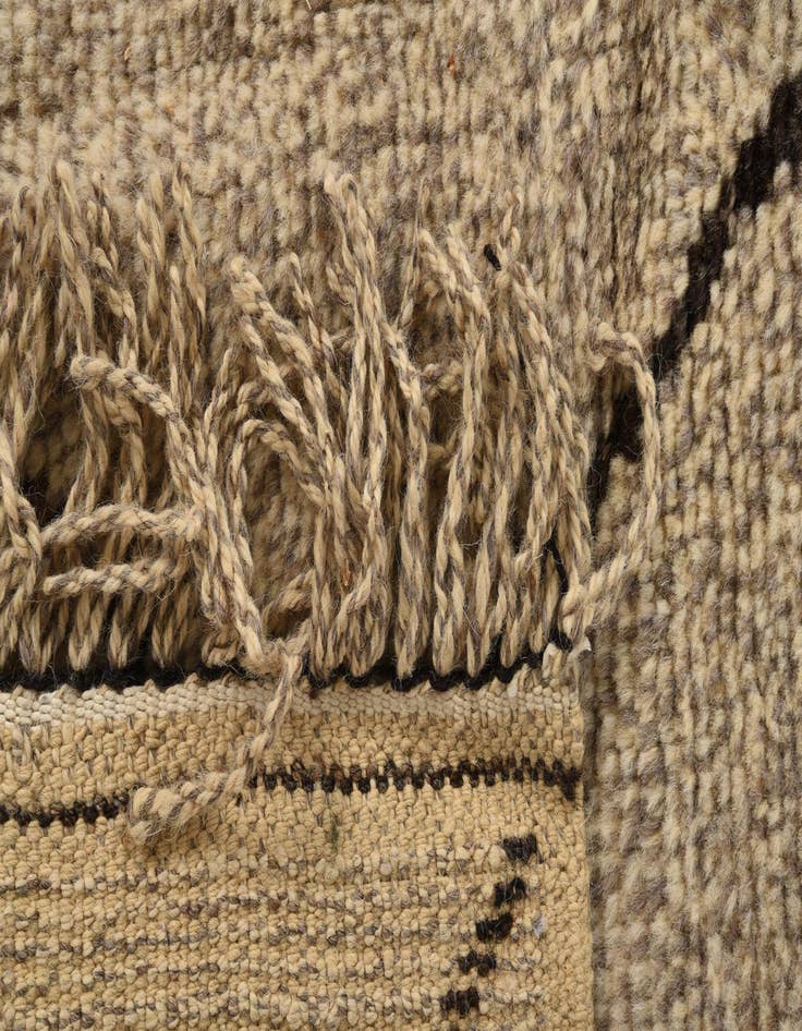 Detail image of  5' 11 x 9' 6  Hand Knotted Moroccan Wool Rug