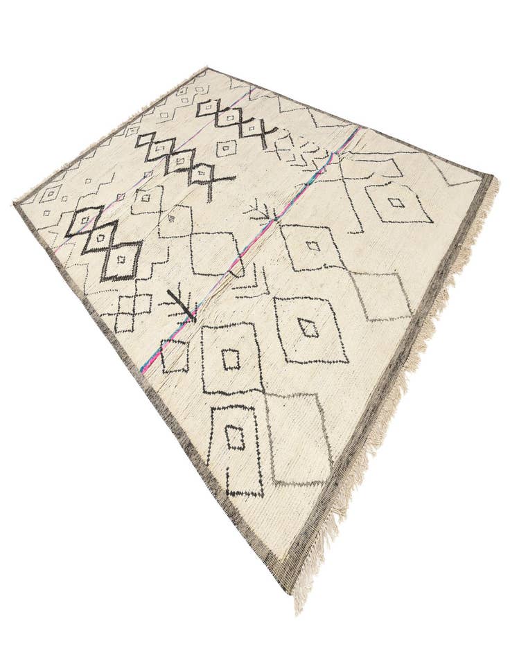 Detail image of  9' x 12' 7  Hand Knotted Moroccan Wool Rug