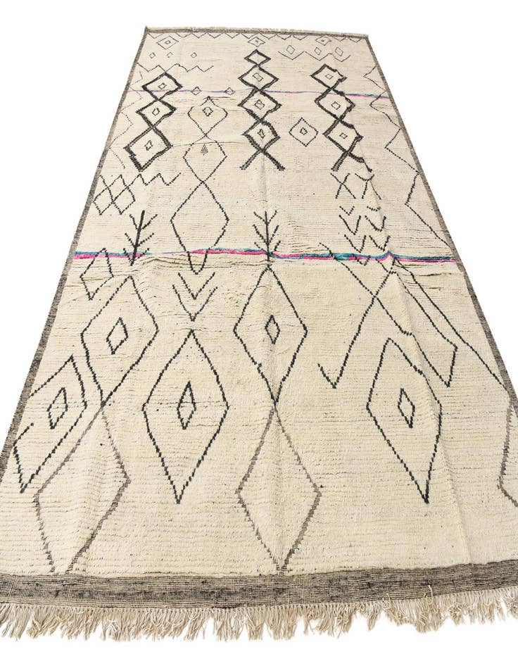 Detail image of  9' x 12' 7  Hand Knotted Moroccan Wool Rug