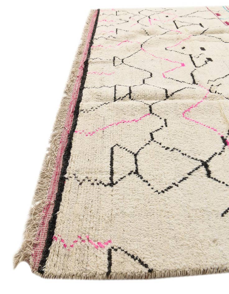 Detail image of  8' x 11'  Hand Knotted Moroccan Wool Rug