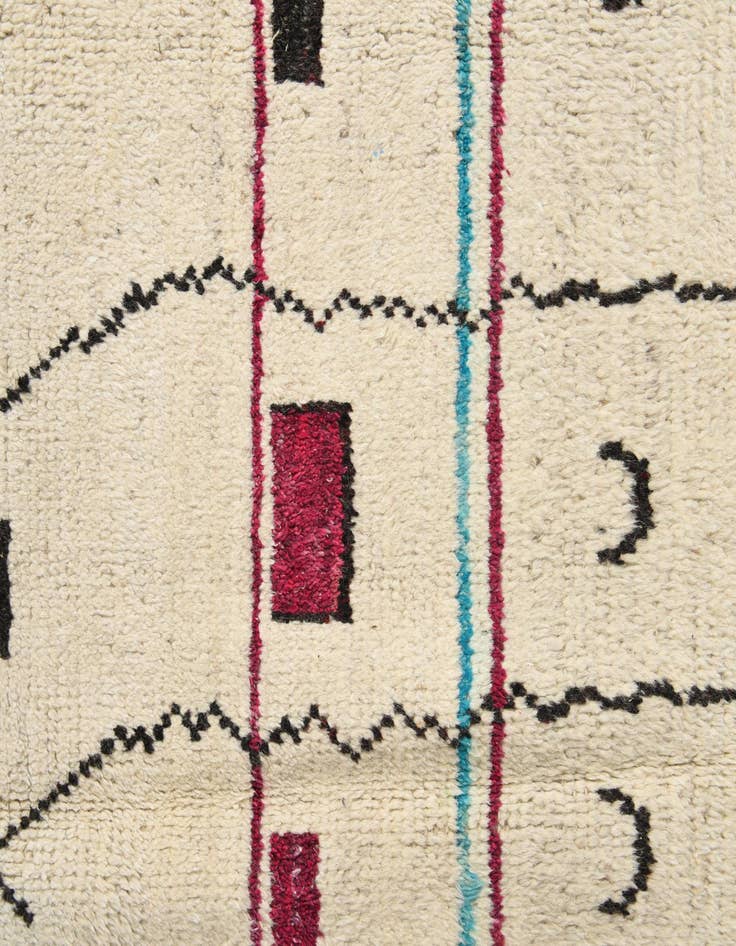 Detail image of  8' x 11'  Hand Knotted Moroccan Wool Rug