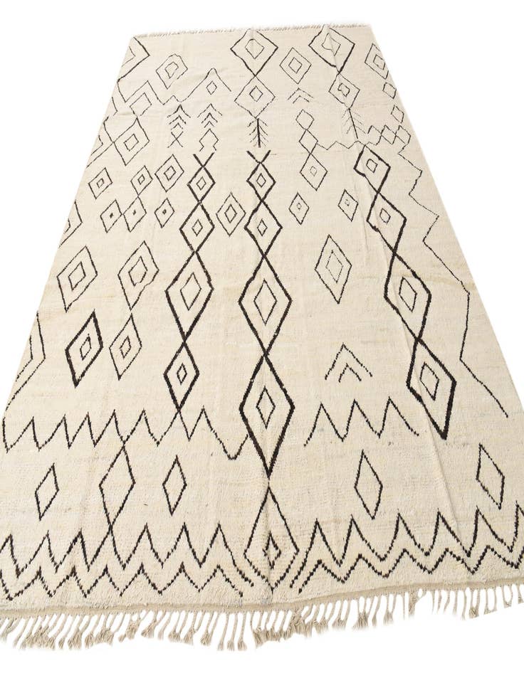 Detail image of  9' 3 x 11' 10  Hand Knotted Moroccan Wool Rug