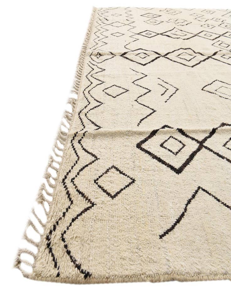 Detail image of  9' 3 x 11' 10  Hand Knotted Moroccan Wool Rug