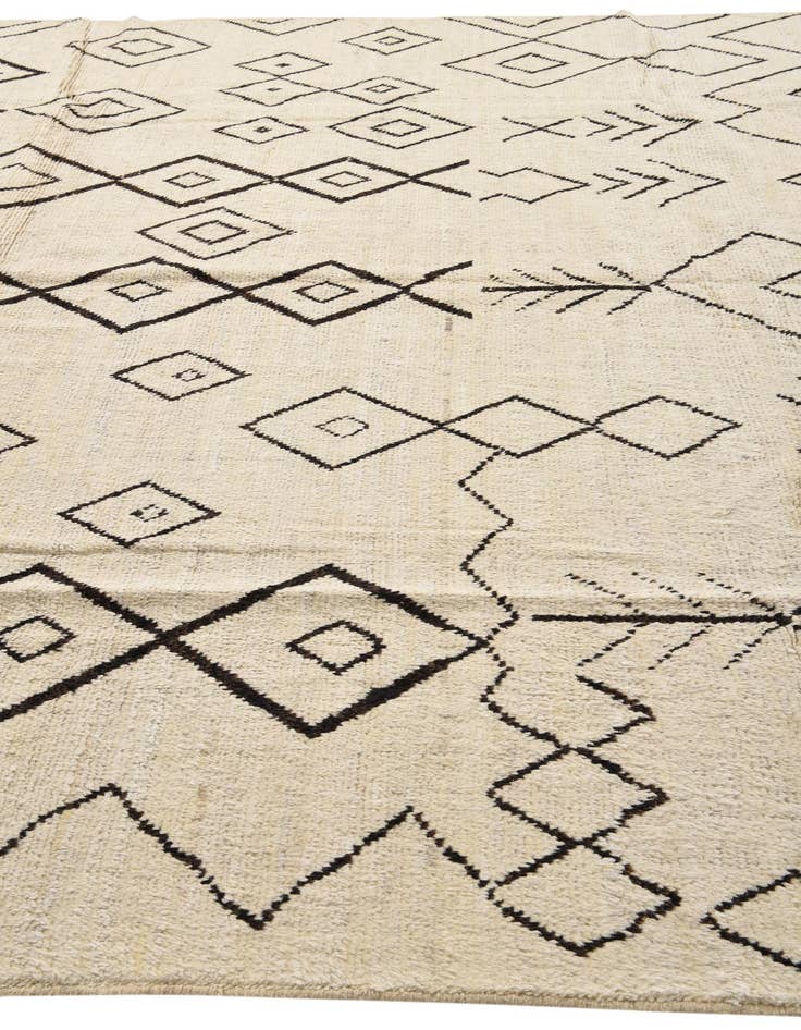 Detail image of  9' 3 x 11' 10  Hand Knotted Moroccan Wool Rug