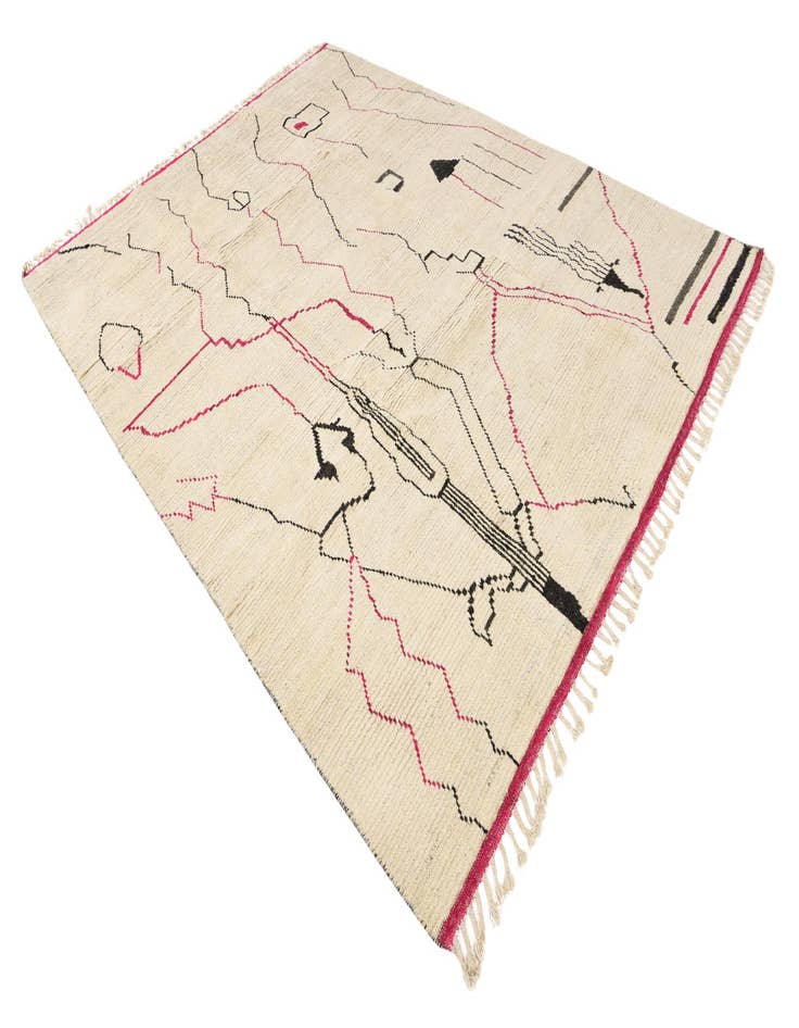 Detail image of  8' 2 x 10' 7  Hand Knotted Moroccan Wool Rug