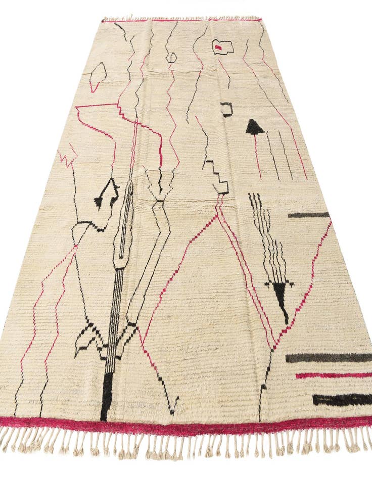 Detail image of  8' 2 x 10' 7  Hand Knotted Moroccan Wool Rug