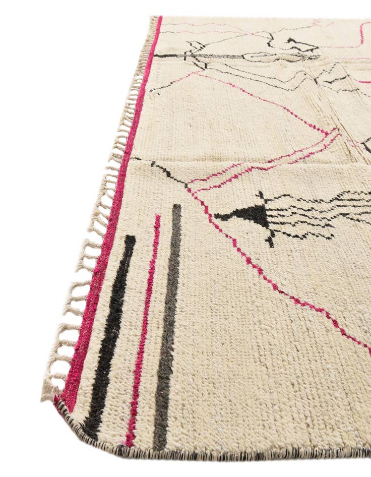 Detail image of  8' 2 x 10' 7  Hand Knotted Moroccan Wool Rug
