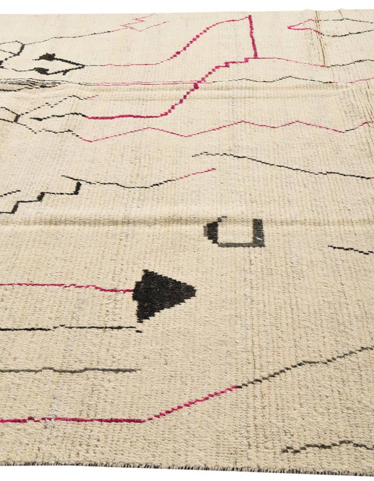 Detail image of  8' 2 x 10' 7  Hand Knotted Moroccan Wool Rug