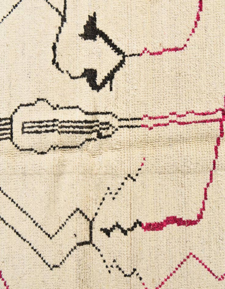 Detail image of  8' 2 x 10' 7  Hand Knotted Moroccan Wool Rug