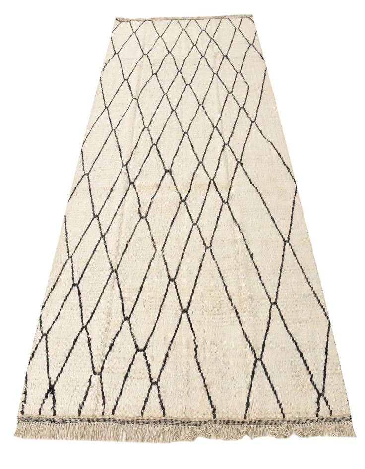 Detail image of  6' 3 x 9' 4  Hand Knotted Moroccan Wool Rug