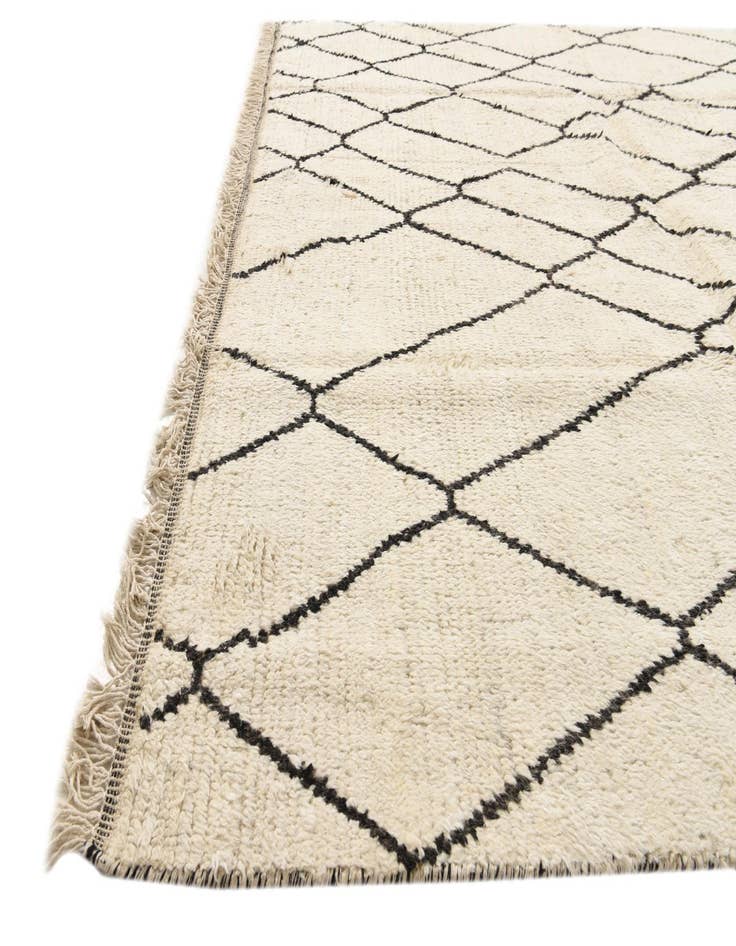 Detail image of  6' 3 x 9' 4  Hand Knotted Moroccan Wool Rug