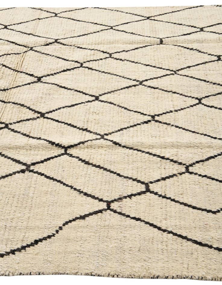 Detail image of  6' 3 x 9' 4  Hand Knotted Moroccan Wool Rug