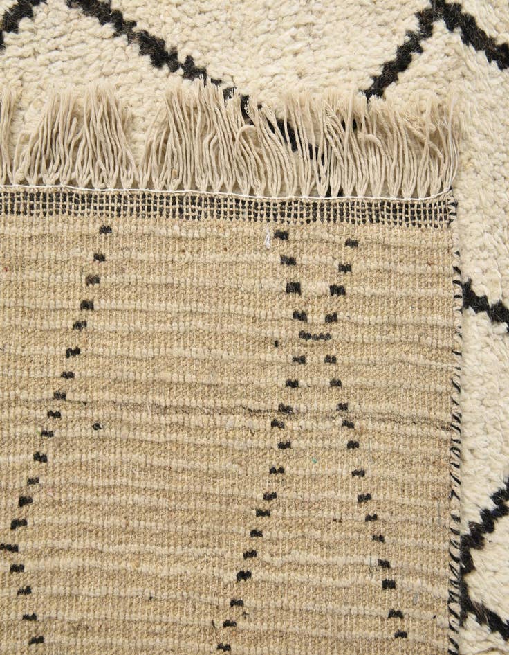 Detail image of  6' 3 x 9' 4  Hand Knotted Moroccan Wool Rug