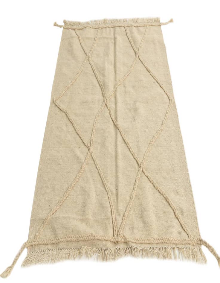 Detail image of  3' 6 x 4' 10  Hand Knotted Moroccan Wool Rug