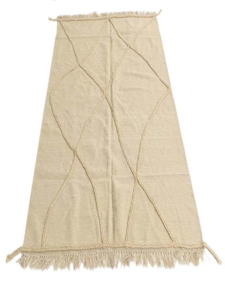 Detail image of  4' 3 x 6' 1  Hand Knotted Moroccan Wool Rug