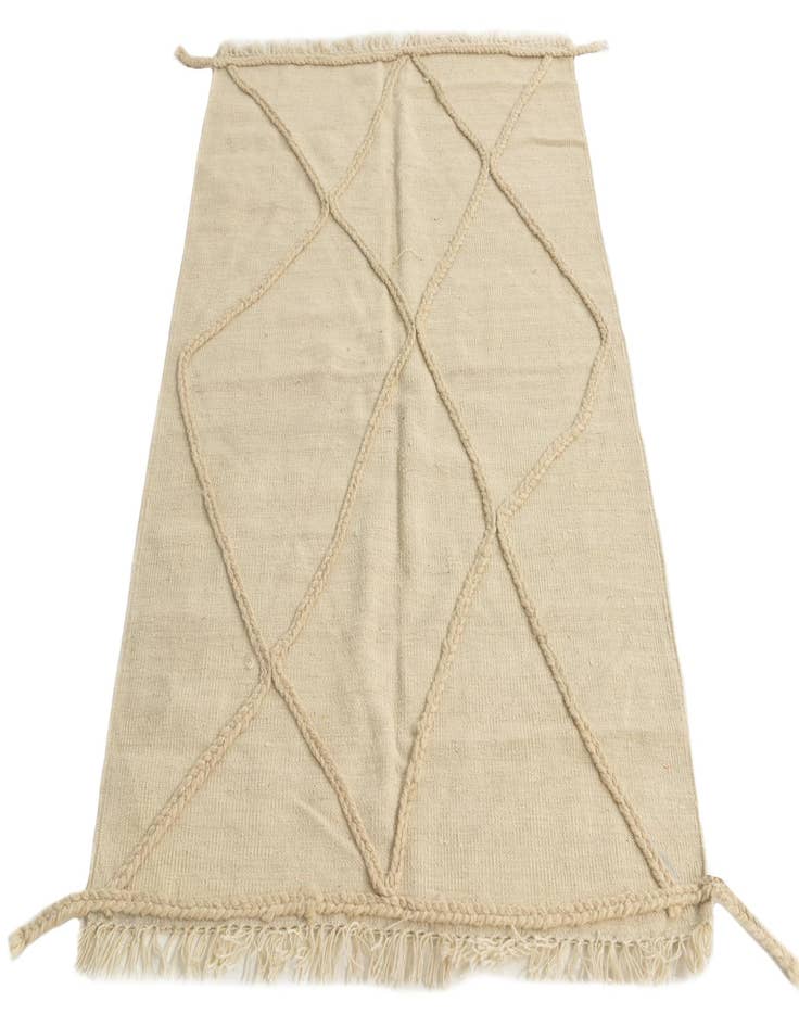 Detail image of  3' 5 x 5'  Hand Knotted Moroccan Wool Rug