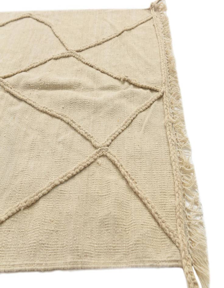 Detail image of  3' 5 x 5'  Hand Knotted Moroccan Wool Rug